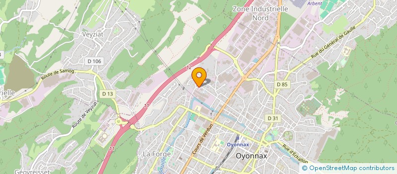 localisation de l'entreprise G-M-M à OYONNAX
