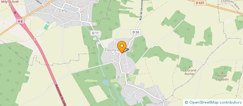 localisation de l'entreprise G.M MUSIPRO à FLEURY-EN-BIERE