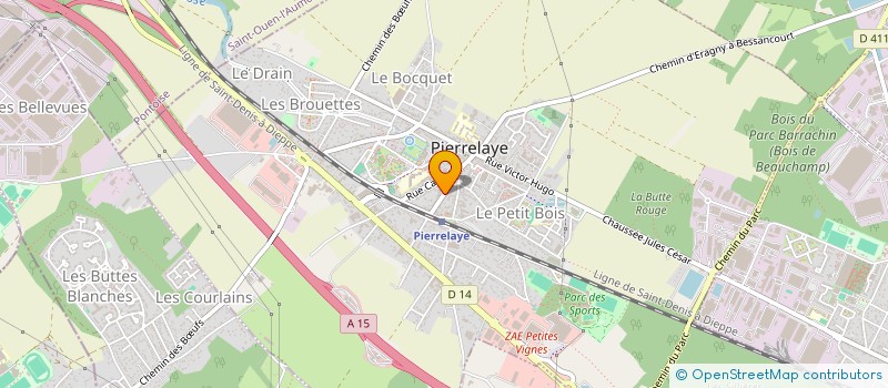 localisation de l'entreprise G.M.P.  PIERRELAYE