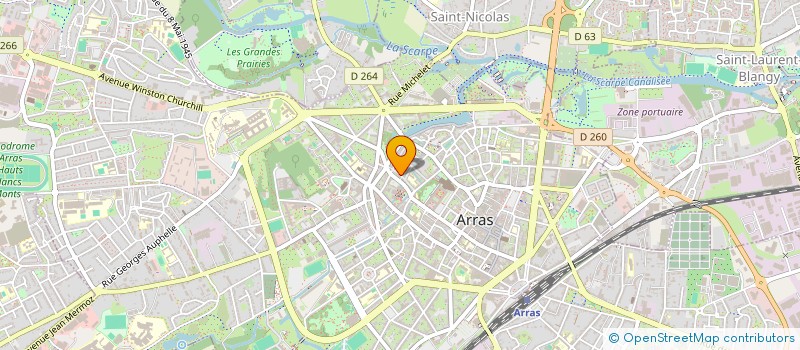 localisation de l'entreprise G.M.P. à ARRAS