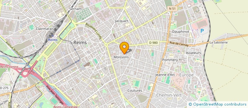 localisation de l'entreprise G.M.P.B.  REIMS