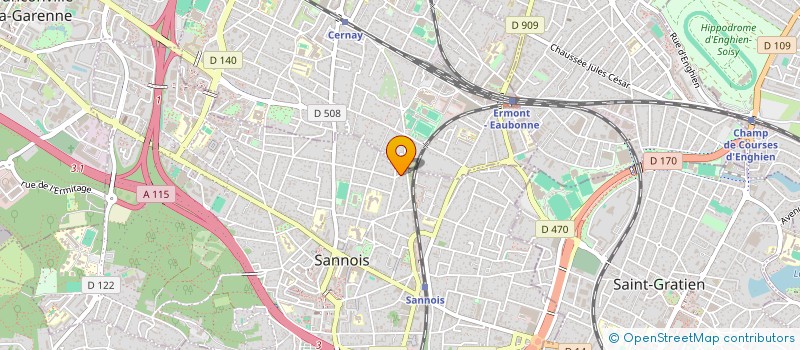 localisation de l'entreprise G.M.P. ELEC à SANNOIS