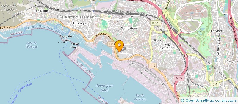 localisation de l'entreprise G M P (GHERABA MEFTOUH PEINTURE)  MARSEILLE 16EME