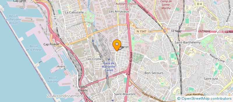 localisation de l'entreprise G.M.P.H à MARSEILLE