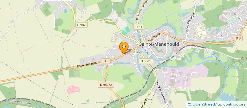 localisation de l'entreprise G M PNEUS à SAINTE-MENEHOULD