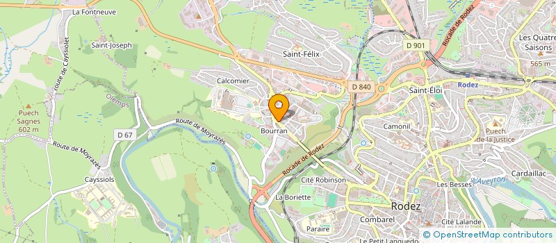 localisation de l'entreprise G.M PROMOTION à RODEZ