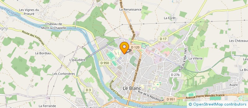 localisation de l'entreprise G.M.R.H à LE BLANC