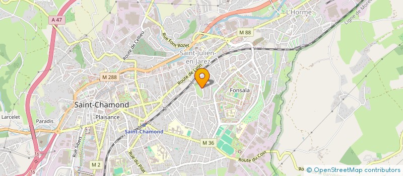 localisation de l'entreprise G.M.S à SAINT-CHAMOND