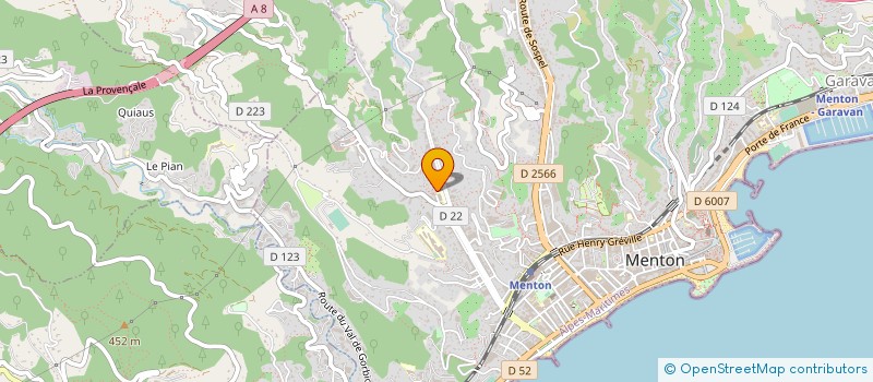 localisation de l'entreprise G.M.S NETTOYAGE à MENTON