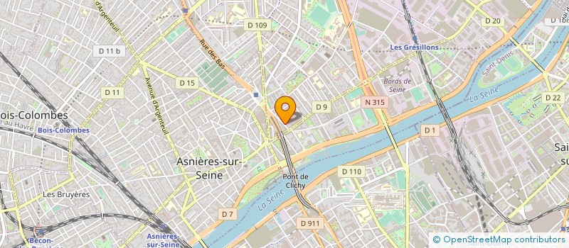localisation de l'entreprise G.M SERVICES à GENNEVILLIERS