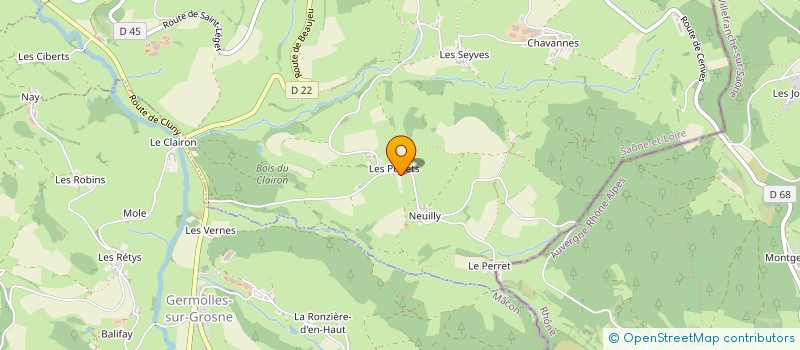 localisation de l'entreprise G.M.T.F.  DEUX-GROSNES