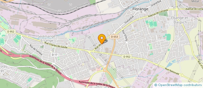 localisation de l'entreprise G.M.T.P.  FLORANGE