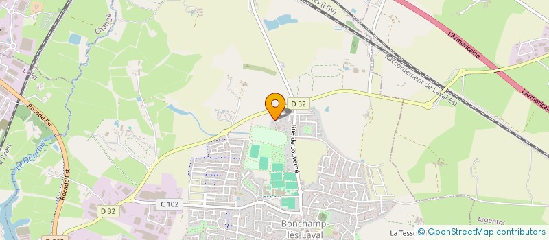 localisation de l'entreprise G.M.V.  BONCHAMP-LES-LAVAL