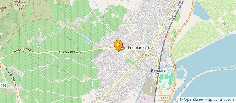 localisation de l'entreprise G.M.W. 34 à FRONTIGNAN