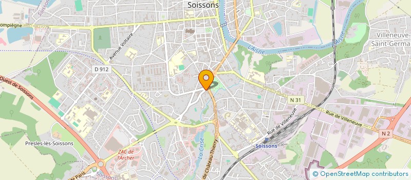 localisation de l'entreprise G.MARKET à SOISSONS