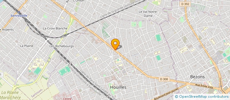 localisation de l'entreprise G MART à HOUILLES