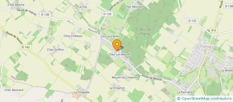 localisation de l'entreprise G'MAUDS  THENAC