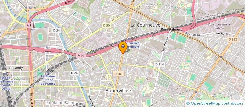 localisation de l'entreprise G.N RENOV à LA COURNEUVE