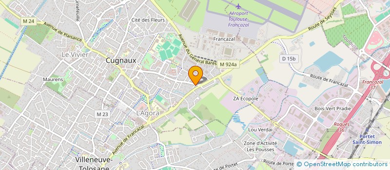 localisation de l'entreprise G.O BATI SUD à CUGNAUX
