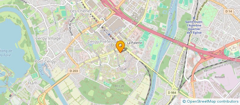 localisation de l'entreprise G-O TAXIS PARISIENS  CERGY