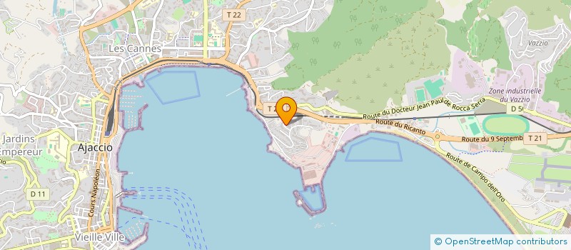 localisation de l'entreprise G.P.A.C. à AJACCIO