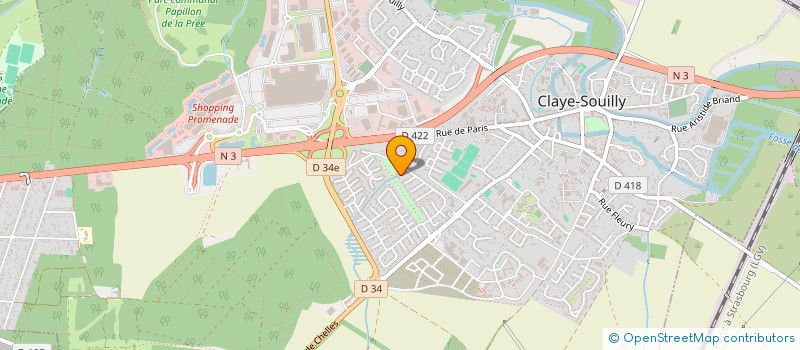 localisation de l'entreprise G.P. ASSOCIES  CLAYE-SOUILLY