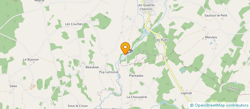 localisation de l'entreprise G.P.B.  CHATEAUNEUF-LA-FORET