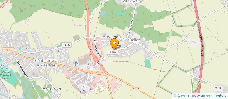 localisation de l'entreprise G.P.C. à VILLECHETIF