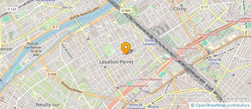 localisation de l'entreprise G P COMMUNICATION à LEVALLOIS-PERRET