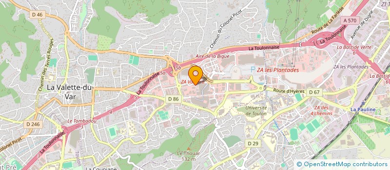 localisation de l'entreprise G P CONCEPT  LA VALETTE-DU-VAR