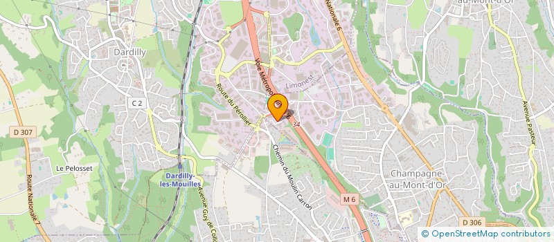 localisation de l'entreprise G.P.G.  CHAMPAGNE-AU-MONT-D OR