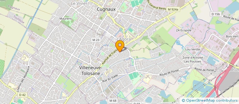 localisation de l'entreprise G.P.G.I à VILLENEUVE-TOLOSANE