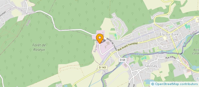 localisation de l'entreprise G.P.H.  EZY-SUR-EURE