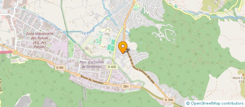 localisation de l'entreprise G.P.J.  GEMENOS