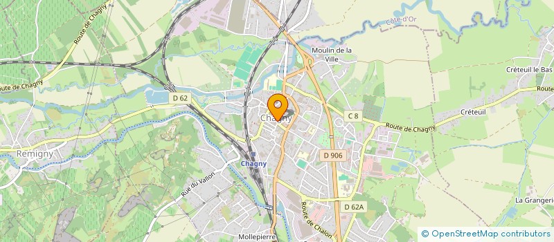 localisation de l'entreprise G.P.J.V.  CHAGNY