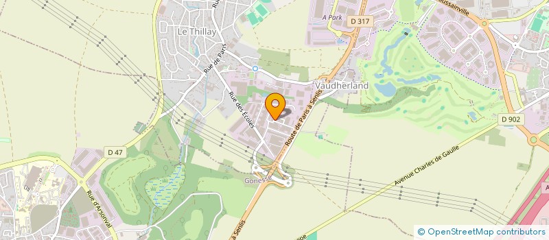 localisation de l'entreprise G P L S  LE THILLAY