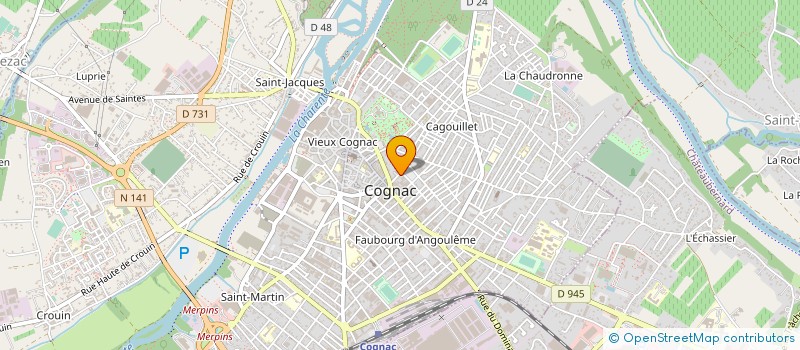 localisation de l'entreprise G.P.M. à COGNAC