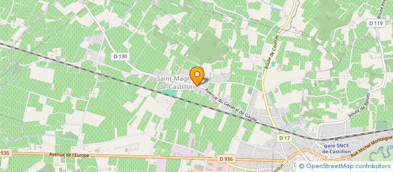 localisation de l'entreprise G.P. NEGOCE  SAINT-MAGNE-DE-CASTILLON