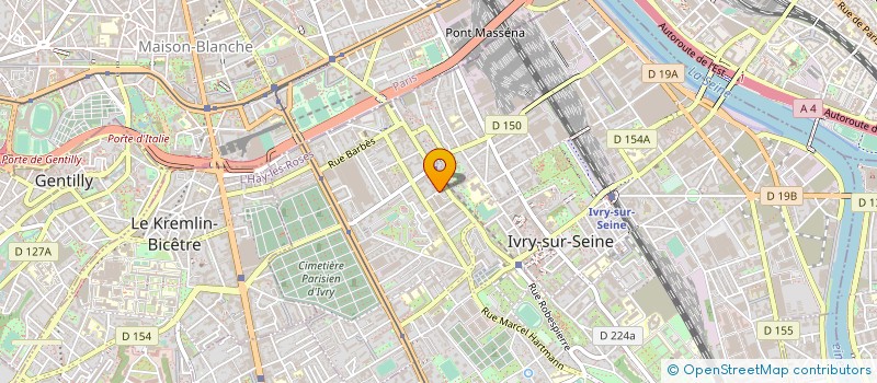 localisation de l'entreprise G.P.S. à IVRY-SUR-SEINE