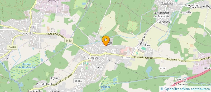 localisation de l'entreprise G P S  HABITAT 40  ANGRESSE