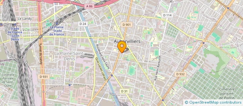 localisation de l'entreprise G.P.S. TAXIS à AUBERVILLIERS