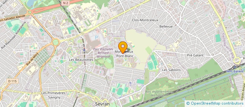 localisation de l'entreprise G.P.SERVICE à SEVRAN