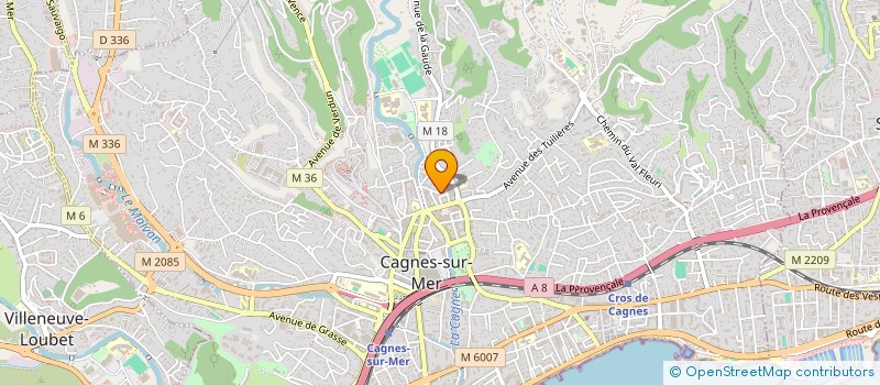 localisation de l'entreprise G.P.T.V à CAGNES-SUR-MER