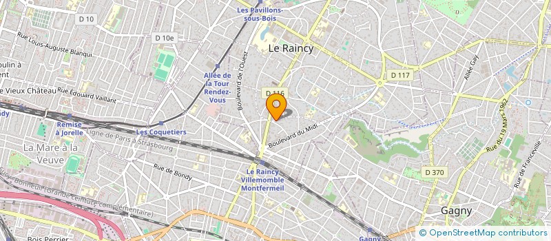 localisation de l'entreprise G.P.V. CONSULTANTS  LE RAINCY