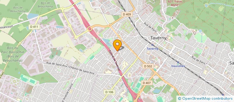 localisation de l'entreprise G.P.V.M.E.  TAVERNY