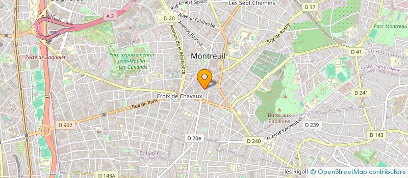 localisation de l'entreprise G.R.BAT à MONTREUIL