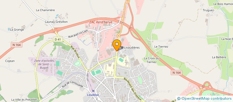 localisation de l'entreprise G.R COIFFURE à LOUDEAC