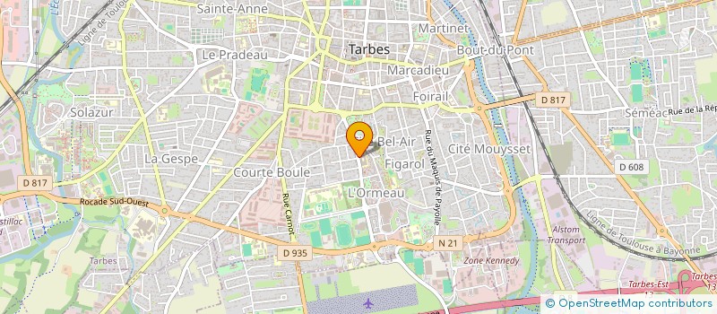 localisation de l'entreprise G.R.E.A.T.  TARBES