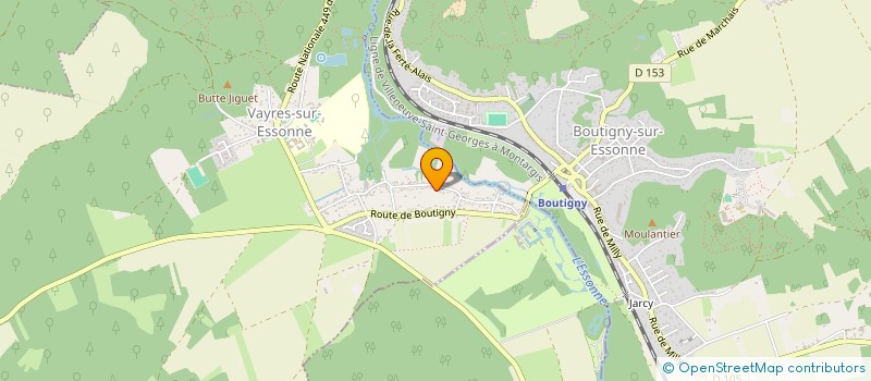 localisation de l'entreprise G.R.E CONSTRUCTION / RENOVATION  VAYRES-SUR-ESSONNE