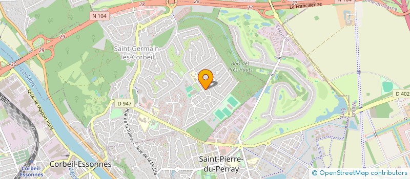 localisation de l'entreprise G.R.F.  YERRES